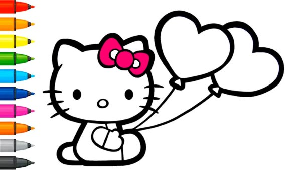 Рисовать как нарисовать hello Kitty видео