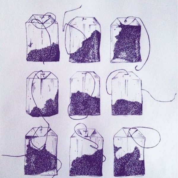 Рисунки на чайных пакетиках