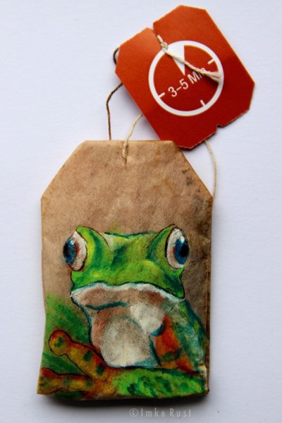 Рисунок на чайном пакетике легко