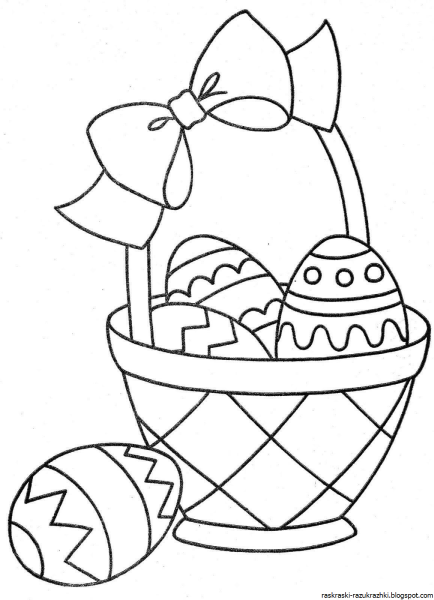Раскраска Пасха для детей
