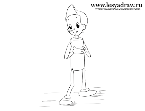 Буратино карандашом