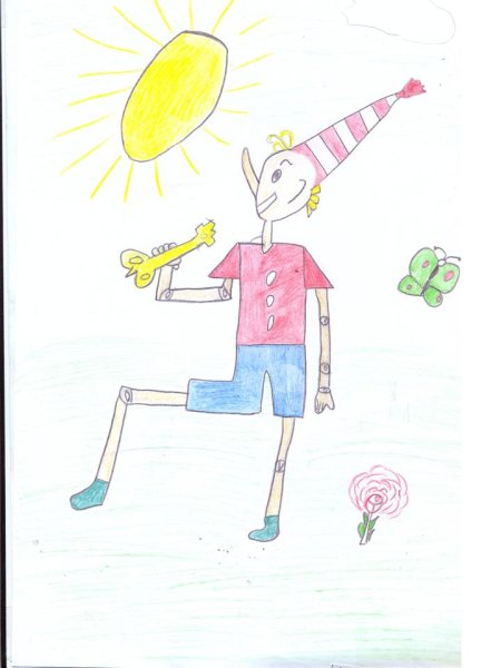 Рисунок на тему Буратино