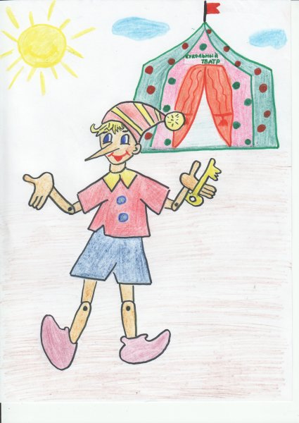 Буратино рисунок