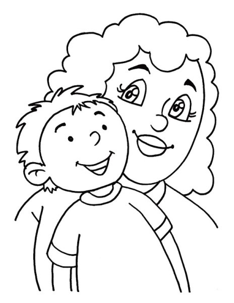 Раскраски на тему мама для детей