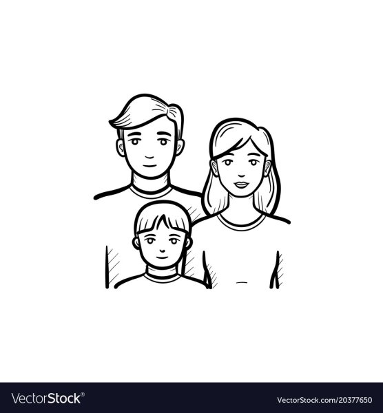 Рисунок семьи для срисовки