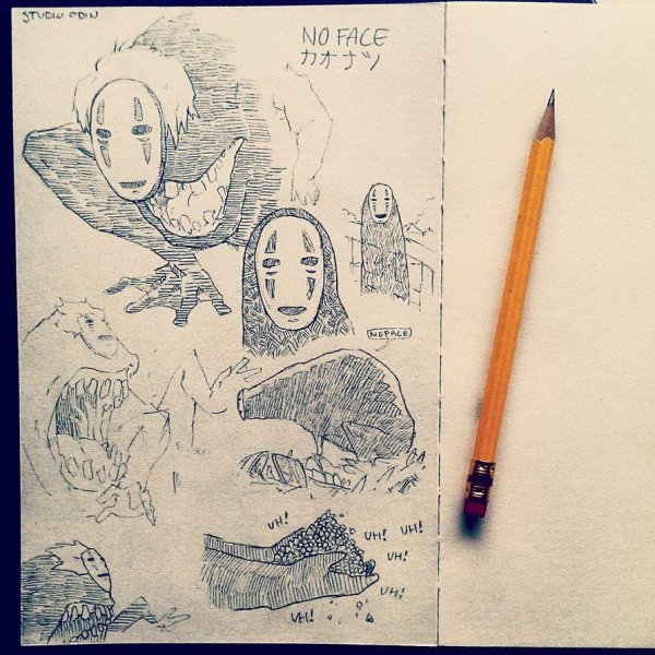 Грустные зарисовки для скетчбука