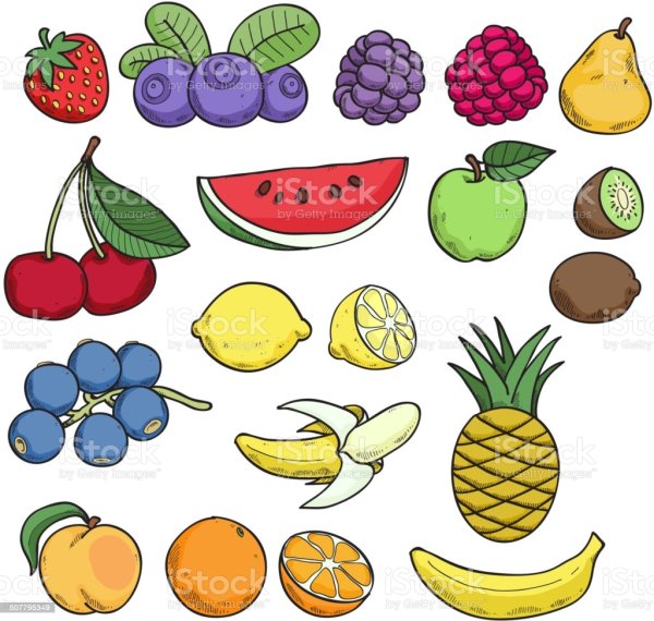 Фрукты. Раскраска