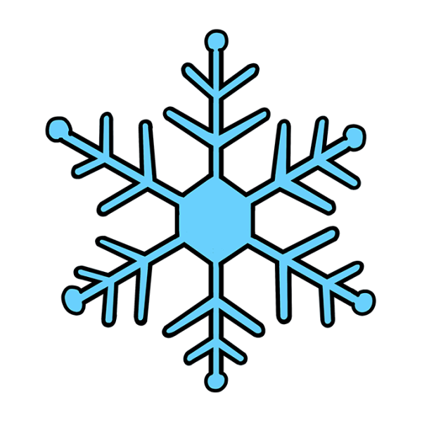 Снежинка рисунок карандашом