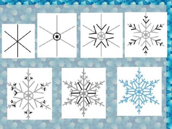 Простые снежинки
