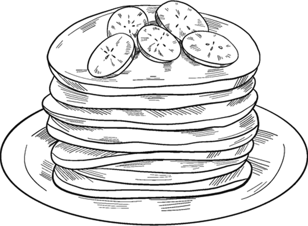 Блины раскраска