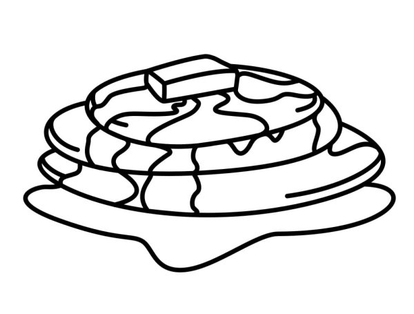 Блины раскраска для детей