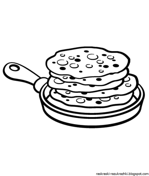 Тарелка с блинами карандашом