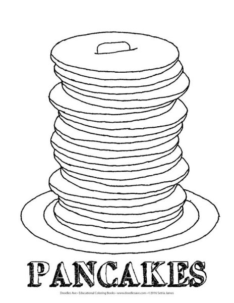 Рисунок блинов на Масленицу карандашом