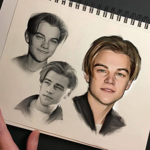 Леонардо ди Каприо арт молодой