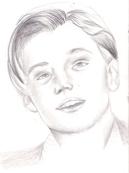 Леонардо ди Каприо карандашом