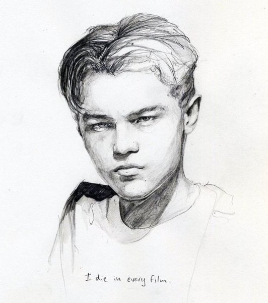 Леонардо ди Каприо скетч