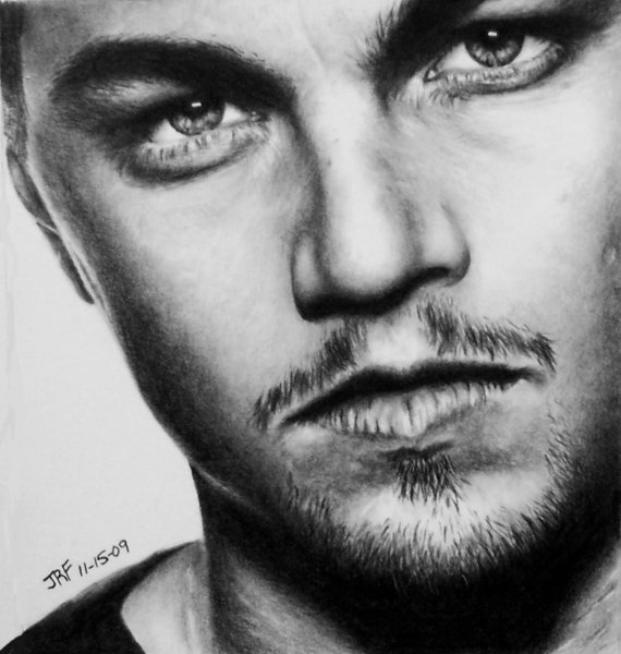 Молодой ДИКАПРИО раскраска