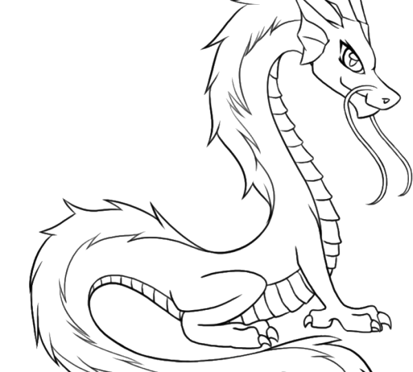 Китайский дракон для срисовки