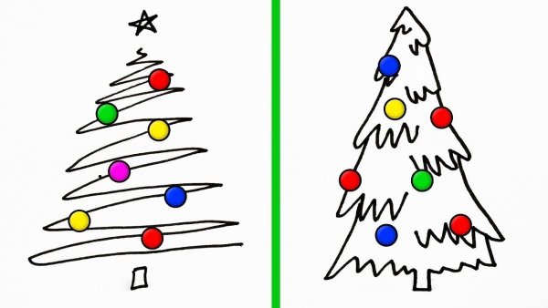 Идеи открыток на новый год нарисовать