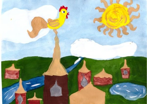 Сказка о золотом петушке рисунок