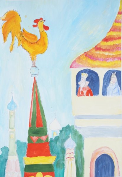 Рисование в подготовительной сказка о золотом петушке