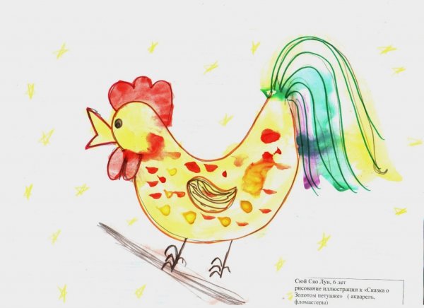 Петушок. Раскраска