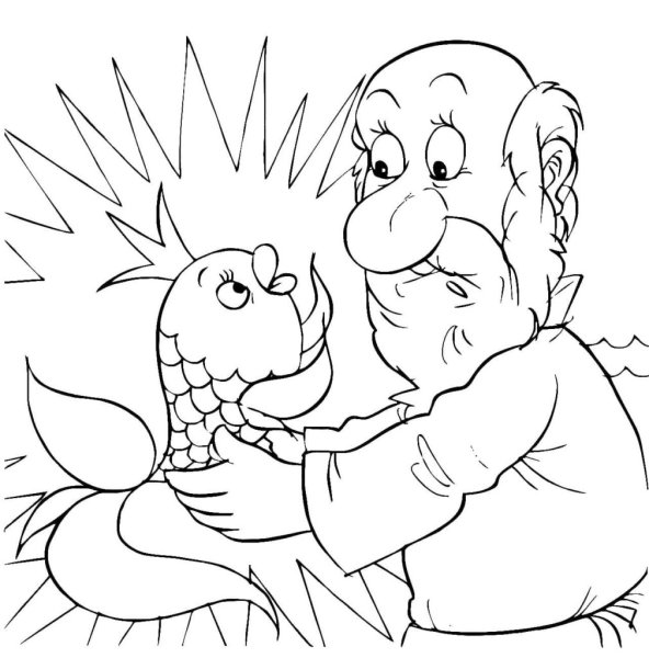 Рисунок к сказке о золотом петушке Пушкина