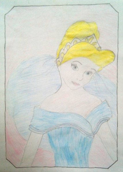 Детский рисунок к спящей красавице