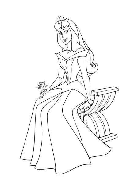 Спящая красавица раскраска