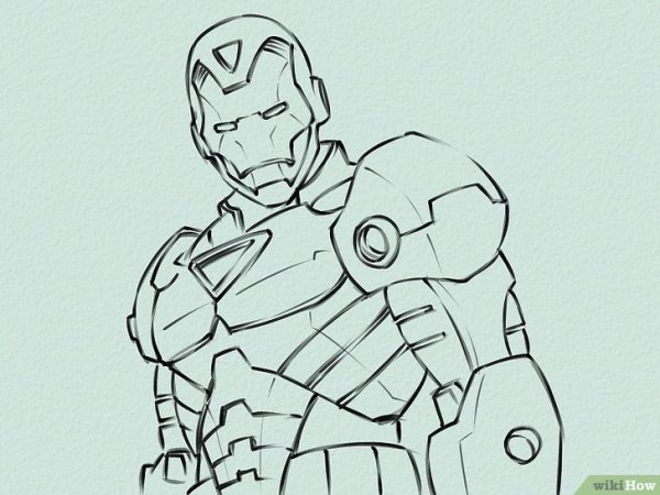 Легкие рисунки железного человека
