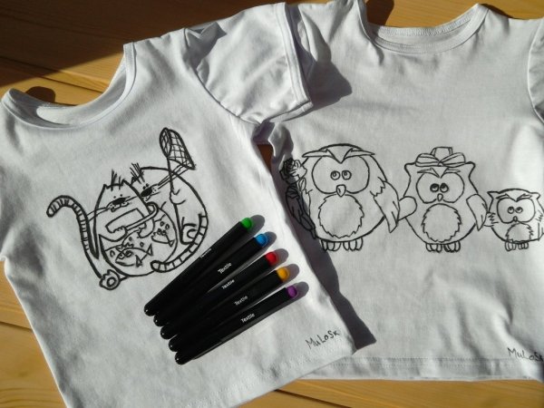 Вышивка на ткани нитками котики