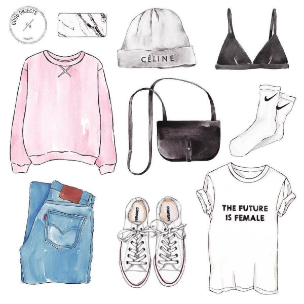 Фламинго на футболке акриловыми красками