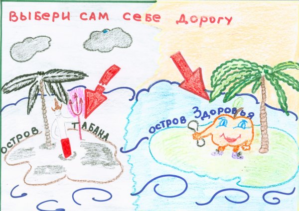 Детские рисунки против курения