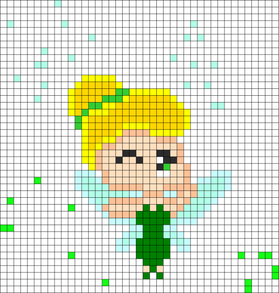 Рисунки по клеткам для девочек