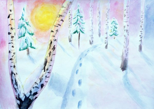 Рисунок красота зимы