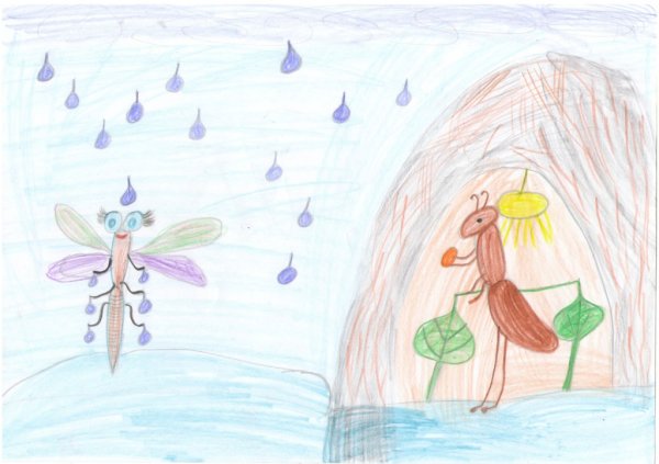 Сказка Стрекоза и муравей