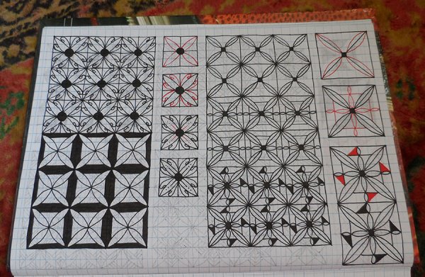 Узоры по клеточкам для скетчбука