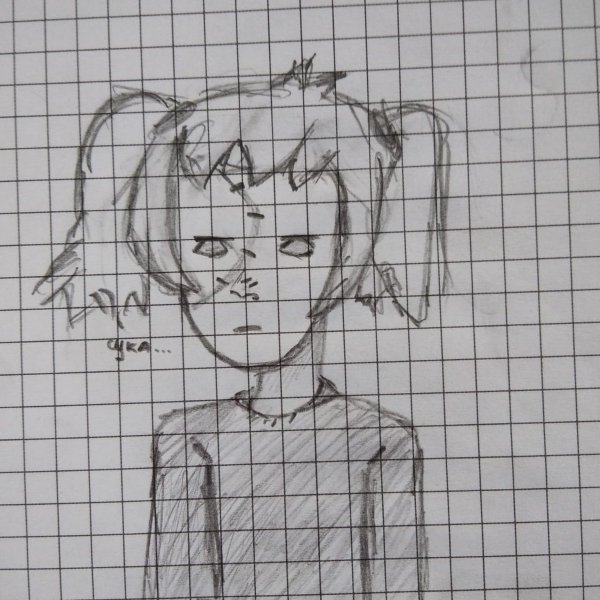 Рисунки в скетчбуке в клетку