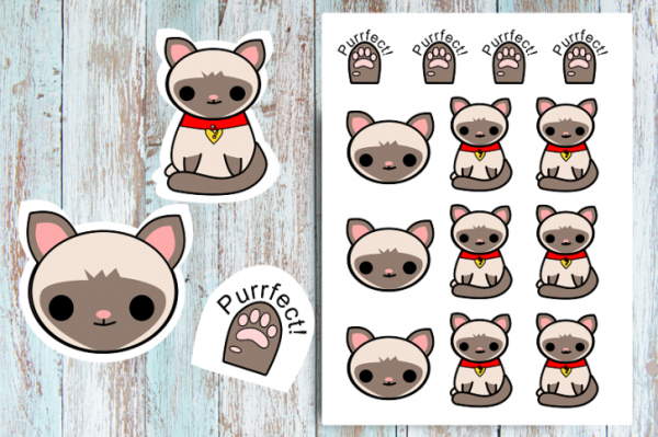 Стикеры для распечатки японские милые