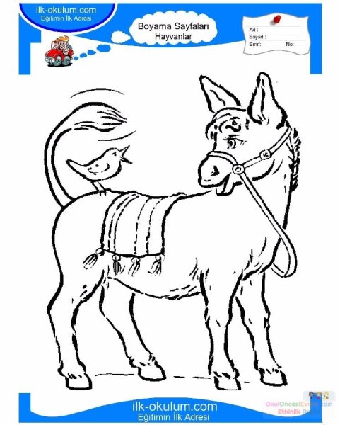 Раскраска басни Крылова осел и Соловей