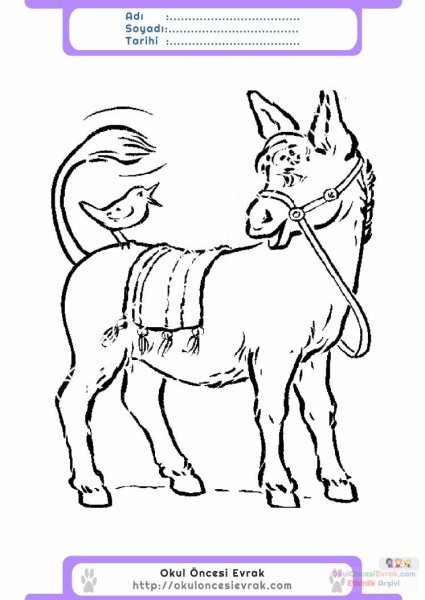 Раскраска басни Крылова осел и Соловей