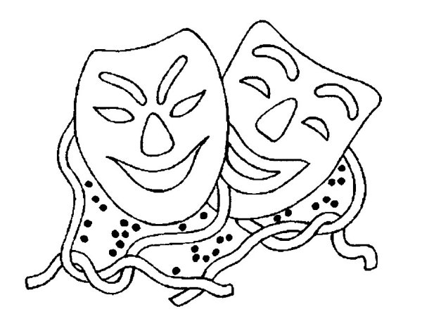 Театральные маски для раскрашивания