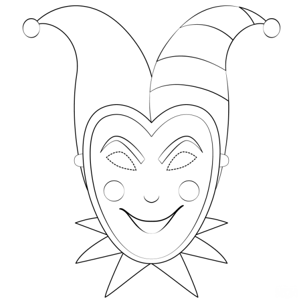 Венецианский карнавал раскраска