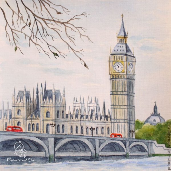 Лондон Биг Бен рисунок