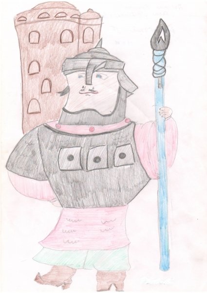 Рисунок богатыря легко