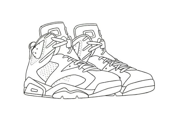 Раскраски найк АИР Джордан