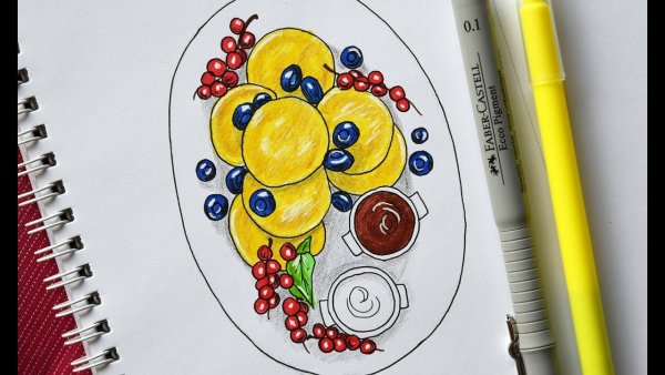 Сырники рисунки маркерами