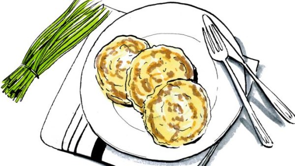 Сырники из творога рисунок