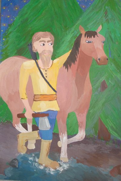 Иллюстрация к рассказу Бирюк