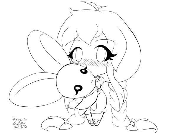 Каваи картинки для срисовки